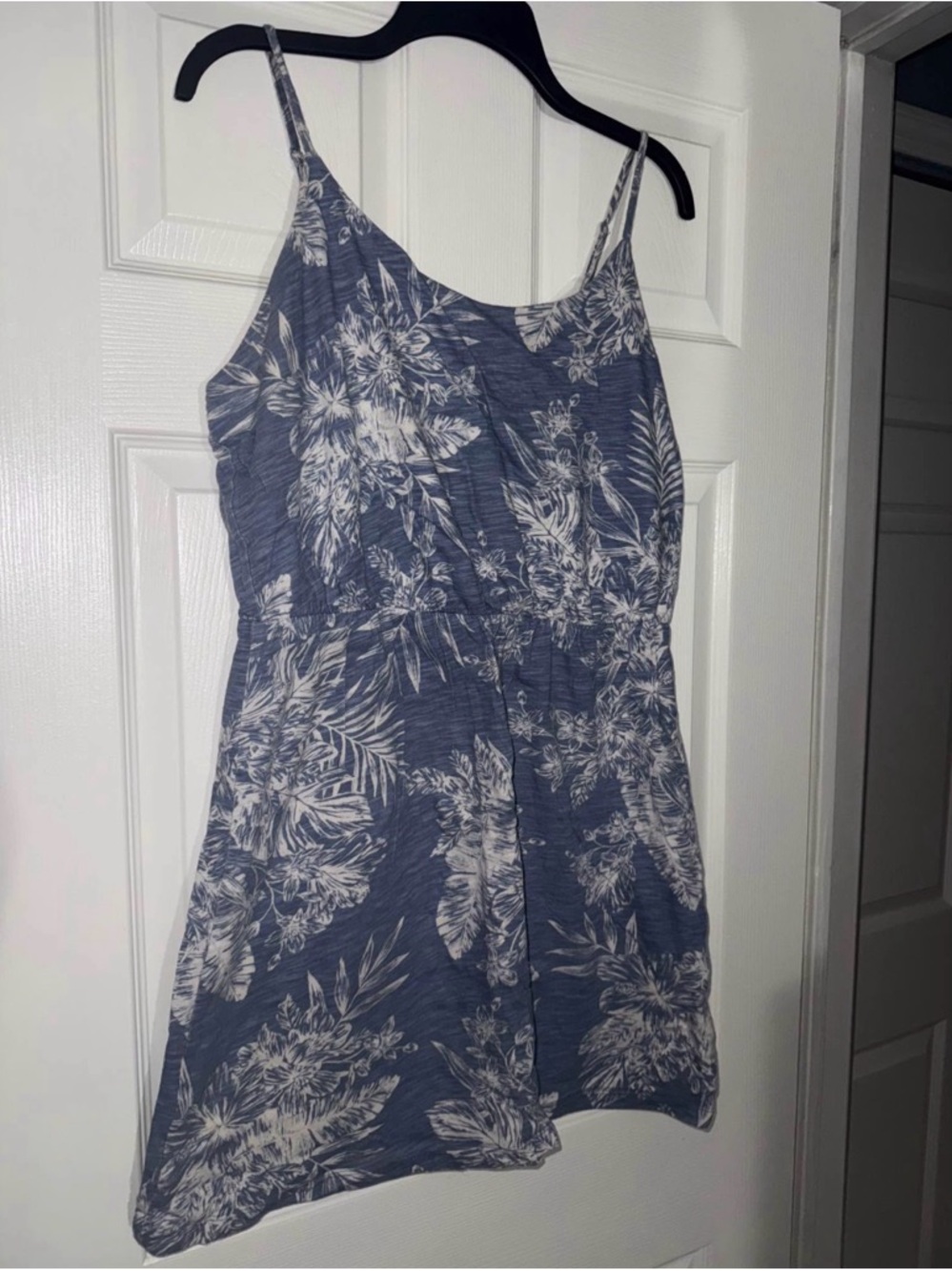 Old Navy Blue and White Floral Midi Dress